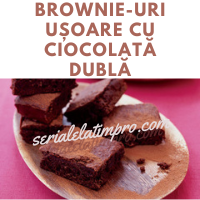 Brownie-uri ușoare cu ciocolată dublă
