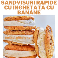 Sandvișuri rapide cu înghețată cu banane